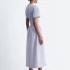 Vestido midi fruncido