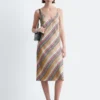 Vestido midi liso de satén