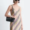 Vestido midi liso de satén