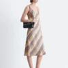 Vestido midi liso de satén