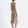 Vestido midi liso de satén