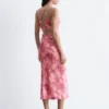 Vestido midi liso de satén