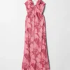 Vestido midi liso de satén
