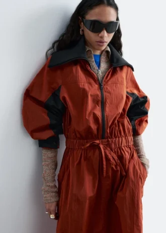 Vestido midi técnico con cordón