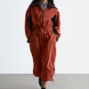 Vestido midi técnico con cordón