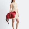 Vestido mini polo de algodón a rayas
