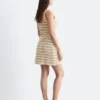 Vestido mini polo de algodón a rayas