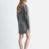 Vestido mini tipo camisa cruzada