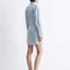 Vestido mini tipo camisa cruzada