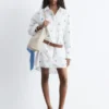 Vestido mini tipo camisa oversize