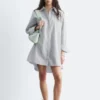 Vestido mini tipo camisa oversize