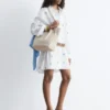 Vestido mini tipo camisa oversize